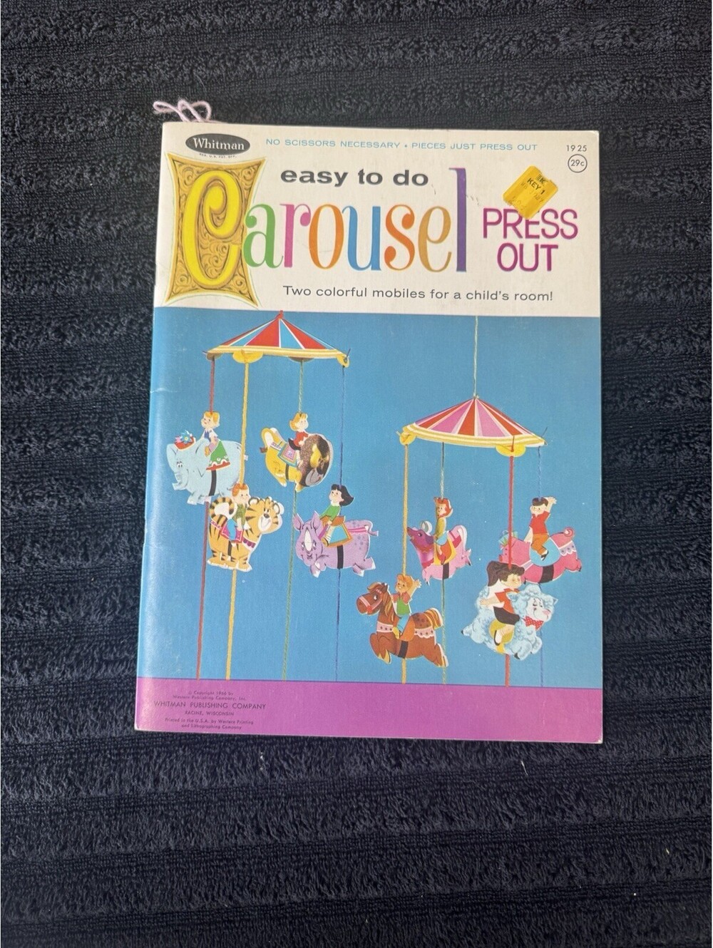 Vintage 1966 Whitman Easy To Do Carousel Press Out Book New Unused
